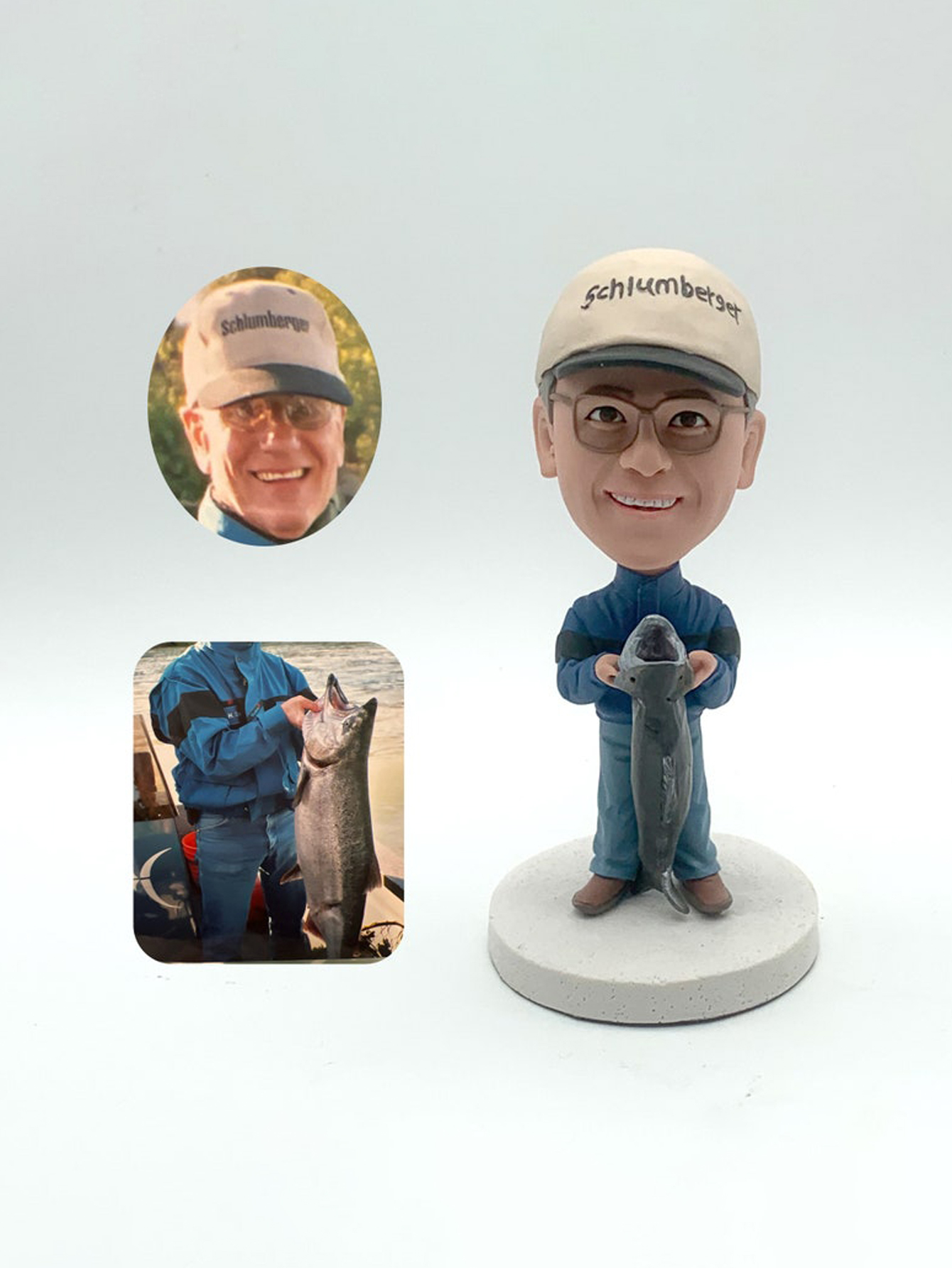 Custom Fishing Expert Figurine, Fisherman Statue Figurine